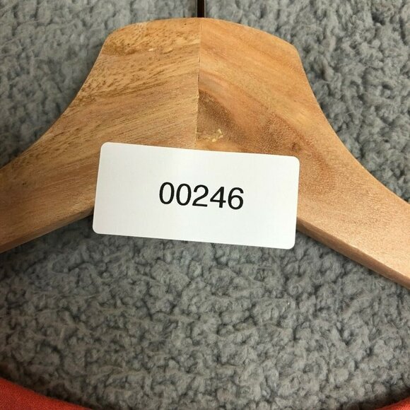 REVOLVE Line and Dot Zoe Wrap Top Linen Blend Puff Sleeve V-Neck Orange Small - Picture 11 of 11